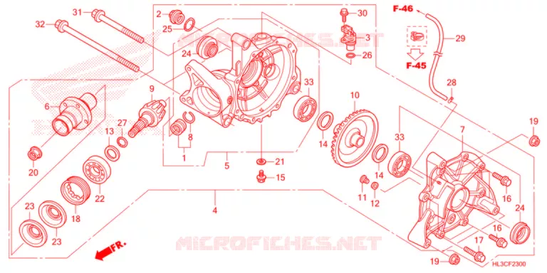 ENGRENAGE FINAL ARRIERE Honda ATV 700 PIONEER 2021  SXS700M2DM