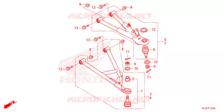 TRIANGLES AVANT Honda ATV 700 PIONEER 2021  SXS700M2DM