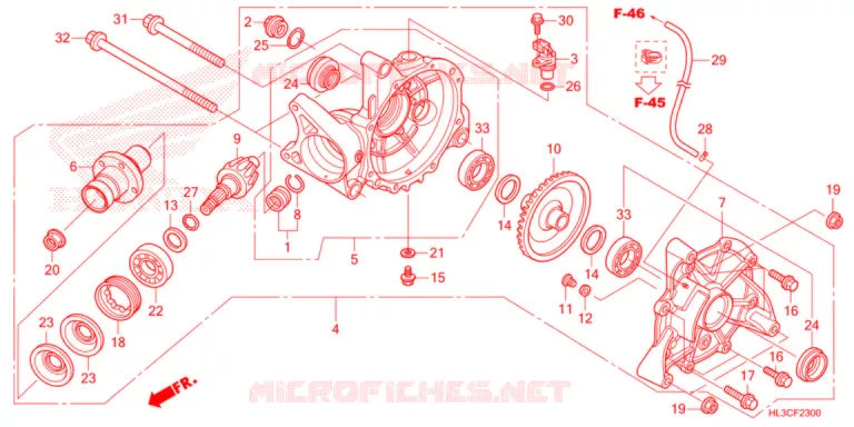 ENGRENAGE FINAL ARRIERE Honda ATV 700 PIONEER 2021  SXS700M2DM