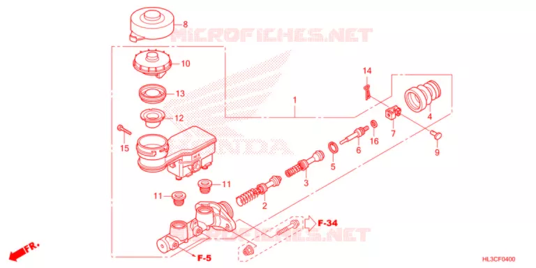 MAITRE-CYLINDRE DE FREIN Honda ATV 700 PIONEER 2021  SXS700M2DM