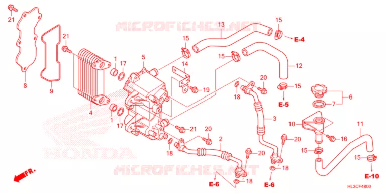 RADIATEUR D'HUILE Honda ATV 700 PIONEER 2021  SXS700M2M