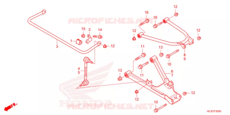 BRAS ARRIERE Honda ATV 700 PIONEER 2021  SXS700M4DM