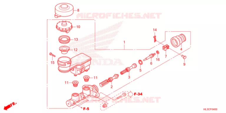 MAITRE-CYLINDRE DE FREIN Honda ATV 700 PIONEER 2021  SXS700M4DM