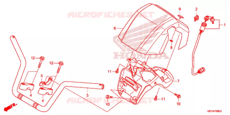 GUIDON Honda ATV 420 FOURTRAX 2021  TRX420FA5M