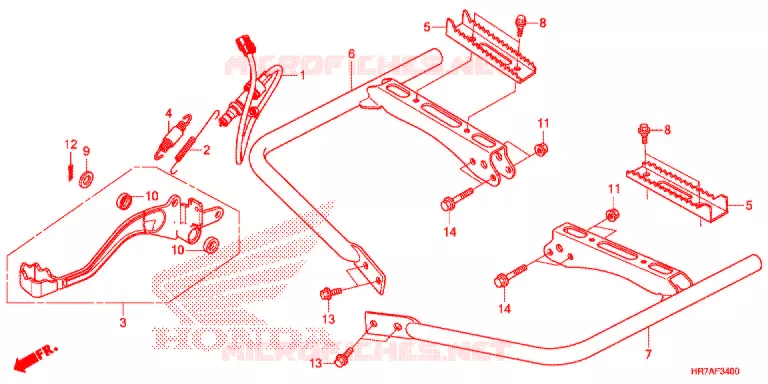REPOSE PIED - PEDALE Honda ATV 420 FOURTRAX 2021  TRX420FA5M