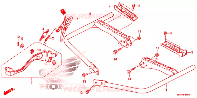 REPOSE PIED - PEDALE Honda ATV 420 FOURTRAX 2021  TRX420FA6M