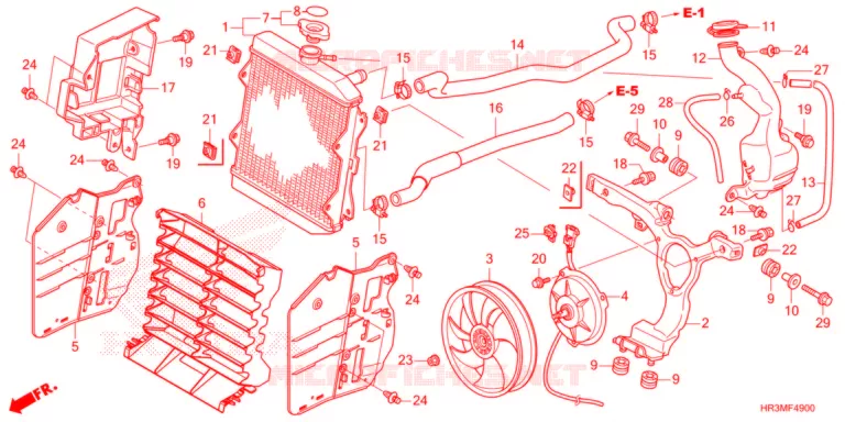 RADIATEUR Honda ATV 420 FOURTRAX 2021  TRX420FM1M