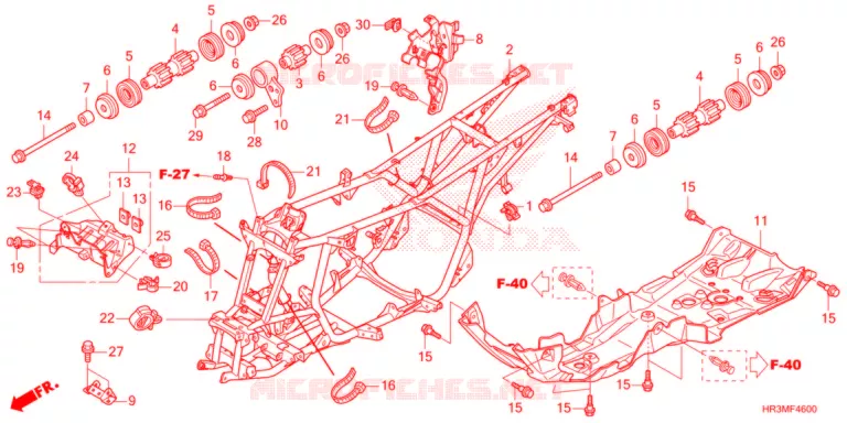CADRE Honda ATV 420 FOURTRAX 2021  TRX420FM1M
