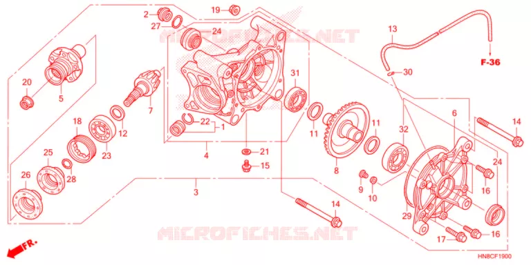 COUPLE CONIQUE Honda ATV 680 FOURTRAX 2021  TRX680FA5M
