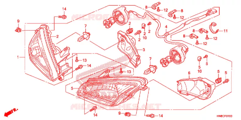PHARE Honda ATV 680 FOURTRAX 2021  TRX680FA5M