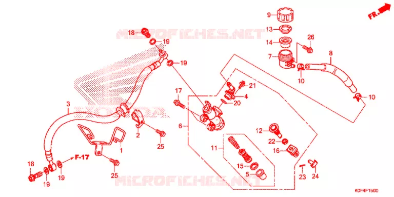 MAITRE CYLINDRE DE FREIN ARRIERE Honda MOTO 125 MONKEY 2021  Z125MM
