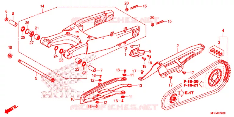 BRAS OSCILLANT Honda MOTO 1100 AFRICA-TWIN 2021  CRF1100AM