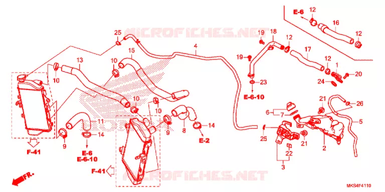 FLEXIBLE DE RADIATEUR/TUYAU D'EAU Honda MOTO 1100 AFRICA-TWIN 2021  CRF1100AM