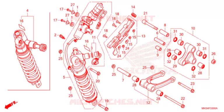 AMORTISSEUR ARRIERE Honda MOTO 1100 AFRICA-TWIN 2021  CRF1100D4M