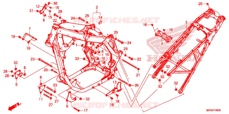 CADRE Honda MOTO 1100 AFRICA-TWIN 2021  CRF1100D4M