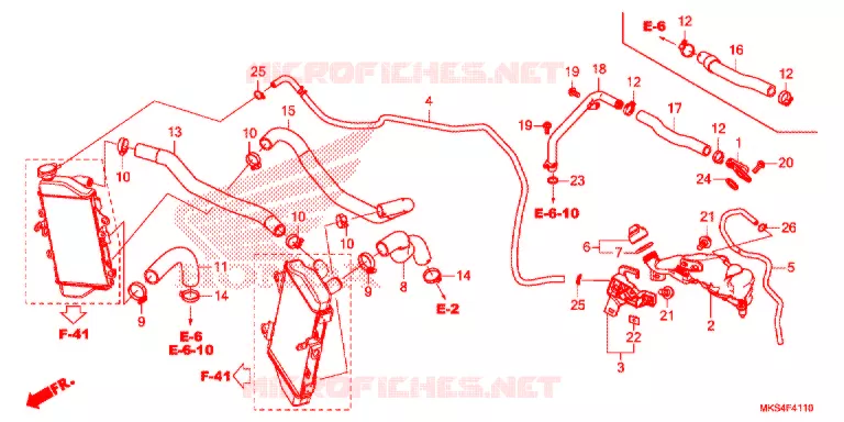 FLEXIBLE DE RADIATEUR/TUYAU D'EAU Honda MOTO 1100 AFRICA-TWIN 2021  CRF1100DM
