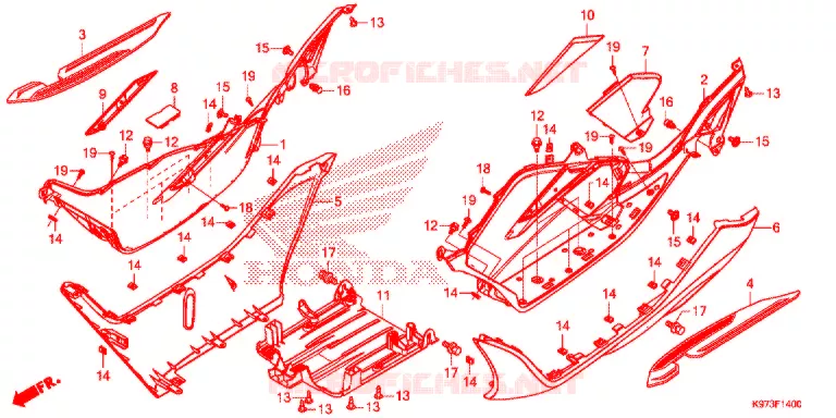 MARCHE PIEDS Honda SCOOTER 150 PCX 2019  WW150AK