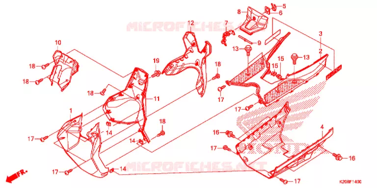 MARCHE PIEDS Honda SCOOTER 110 ZOOMER 2013  ACG110CSFD