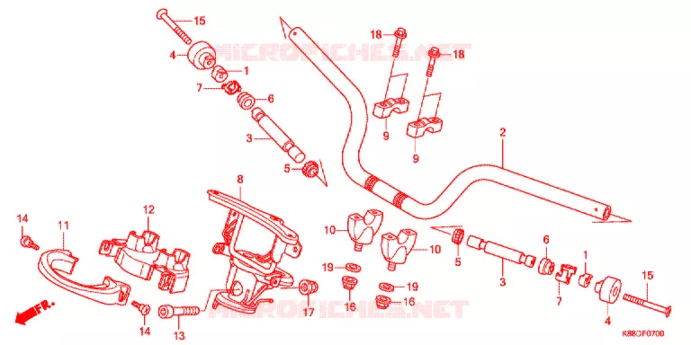GUIDON Honda MOTO 110 CUB 2020  C110BNJ