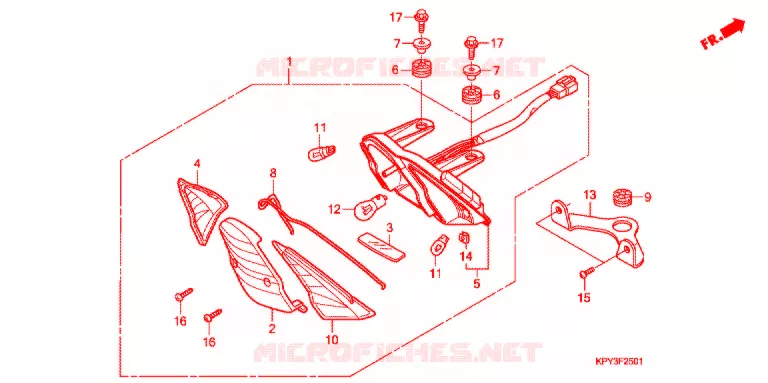 FEUX COMBINES ARRIERE (2) Honda MOTO 125 XRM 2012  CFT125KRA
