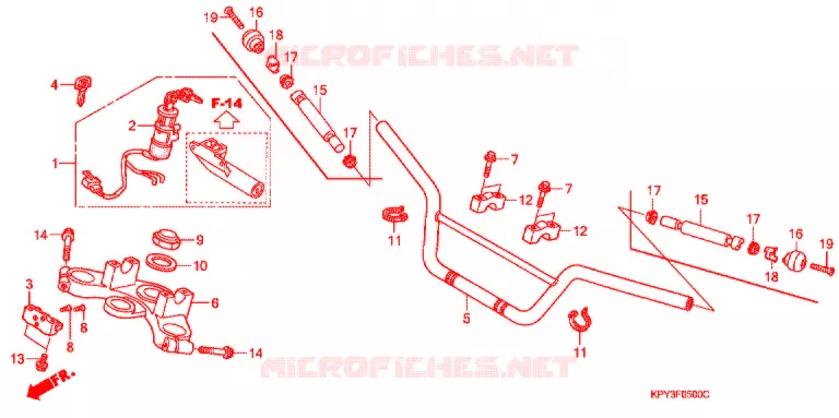 GUIDON - TE DE FOURCHE Honda MOTO 125 XRM 2011  CFT125MA