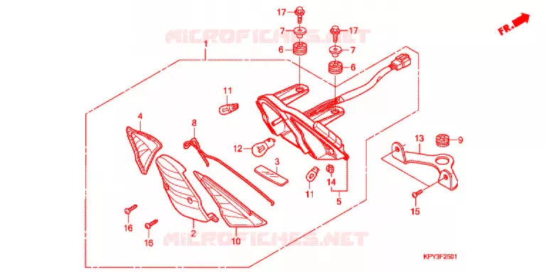 FEUX COMBINES ARRIERE (2) Honda MOTO 125 XRM 2012  CFT125MRCA