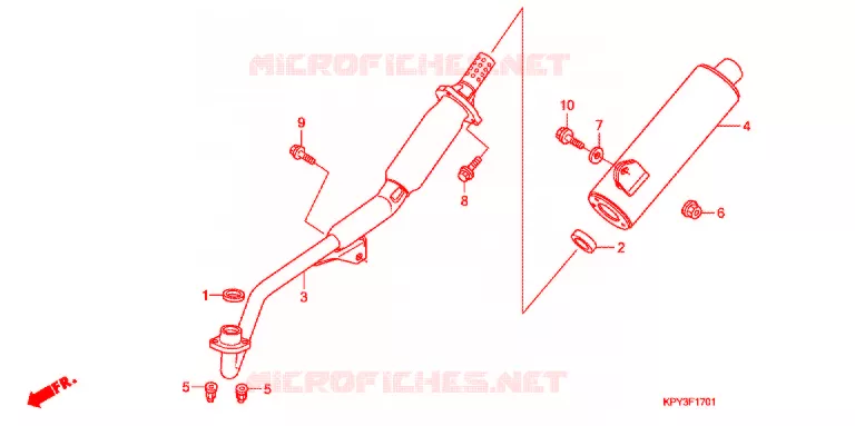 SILENCIEUX D'ECHAPPEMENT (2) Honda MOTO 125 XRM 2012  CFT125MRCA