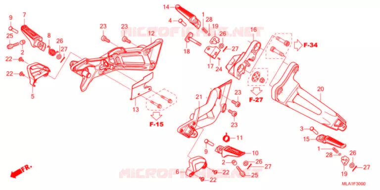 REPOSE PIED Honda MOTO 1100 REBEL 2021  CMX1100AM