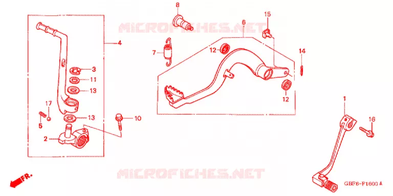 PEDALE Honda MOTO 85 CR 2004  CR85RB4