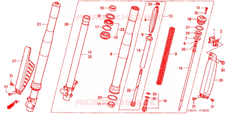 FOURCHE Honda MOTO 85 CR 2005  CR85RB5