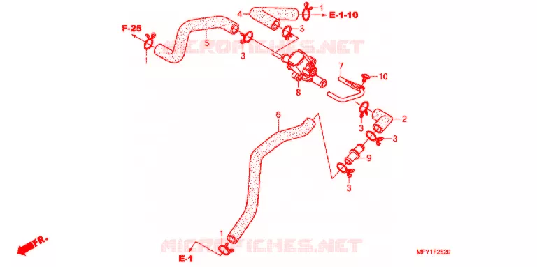 VALVE DE COMMANDE D'INJECTION D'AIR Honda MOTO 1300 VT 2010  VT1300CRA