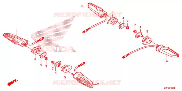 CLIGNOTANT Honda MOTO 1000 AFRICA-TWIN 2018  CRF1000D2J