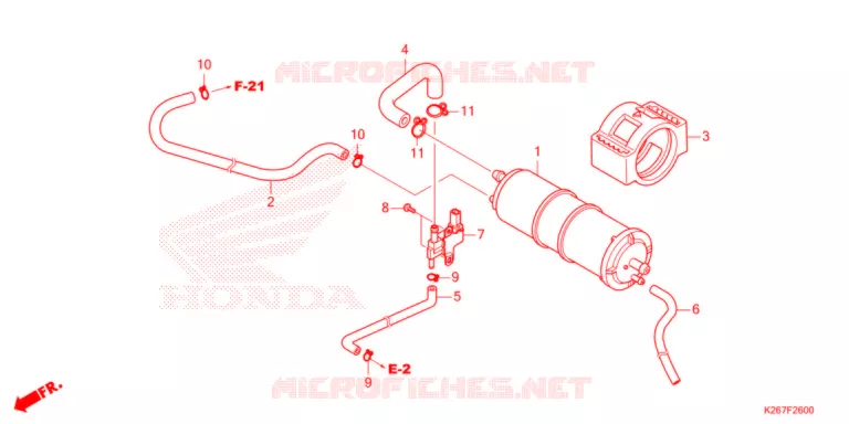 SYSTÈME DE RECYCLAGE DES GAZ Honda MOTO 125 MSX 2021  MSX125AM