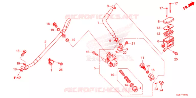 MAITRE CYLINDRE DE FREIN ARRIERE Honda MOTO 125 MSX 2021  MSX125AM