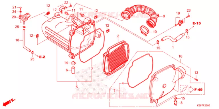 FILTRE A AIR Honda MOTO 125 MSX 2021  MSX125AM