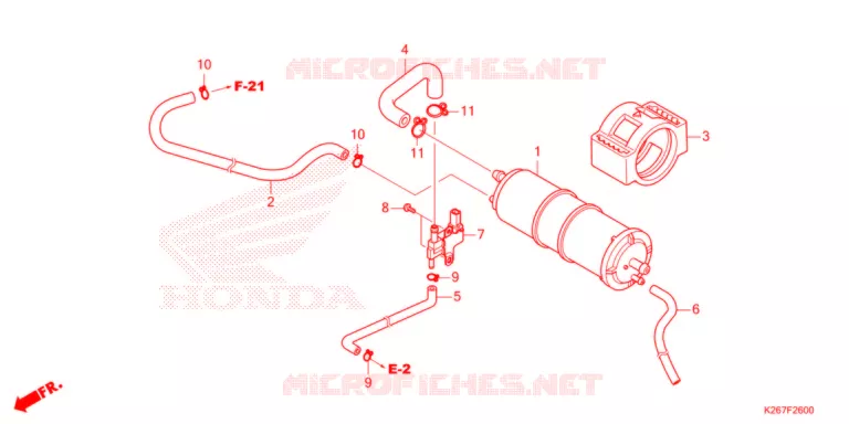 SYSTÈME DE RECYCLAGE DES GAZ Honda MOTO 125 MSX 2021  MSX125AM