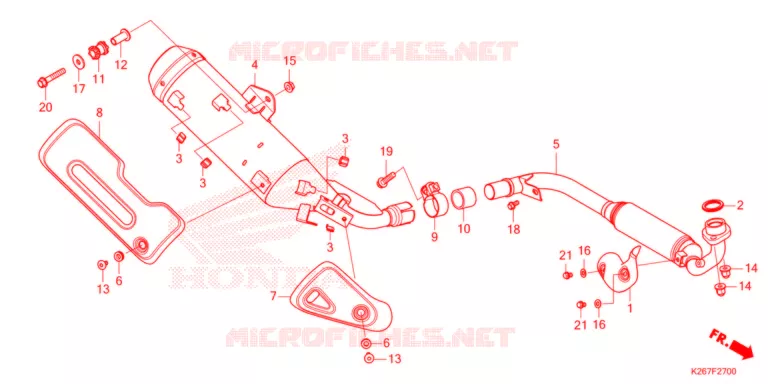SILENCIEUX D'ECHAPPEMENT Honda MOTO 125 MSX 2022  MSX125M