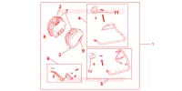 KIT VALISES 35L GLORY RED pour Honda VFR 800 VTEC TWO TONES de 2009
