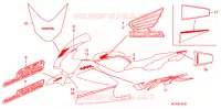 MARQUE (3) pour Honda VFR 800 VTEC TWO TONES de 2009