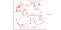 KIT VALISES 35L GLORY RED pour Honda VFR 800 VTEC TWO TONES de 2009