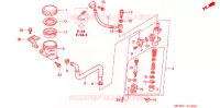 MAITRE CYLINDRE DE FREIN ARRIERE pour Honda VFR 800 VTEC TWO TONES de 2009