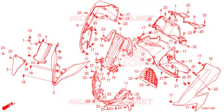 CARENAGE AVANT Honda SCOOTER 350 FORZA 2021  NSS350AM