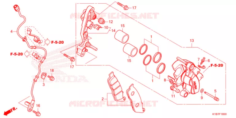 ETRIER DE FREIN AVANT Honda SCOOTER 350 FORZA 2021  NSS350AM