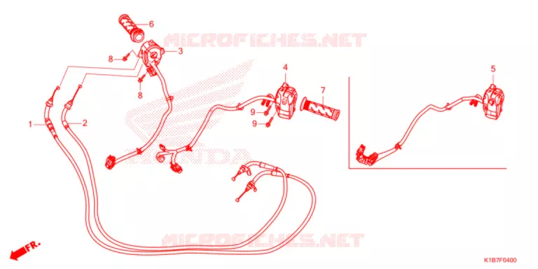 COMMODO - LEVIER - CABLE Honda SCOOTER 350 FORZA 2021  NSS350AM