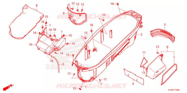 COFFRE Honda SCOOTER 350 FORZA 2021  NSS350AM