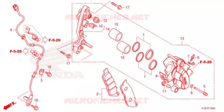 ETRIER DE FREIN AVANT Honda SCOOTER 350 FORZA 2021  NSS350AM