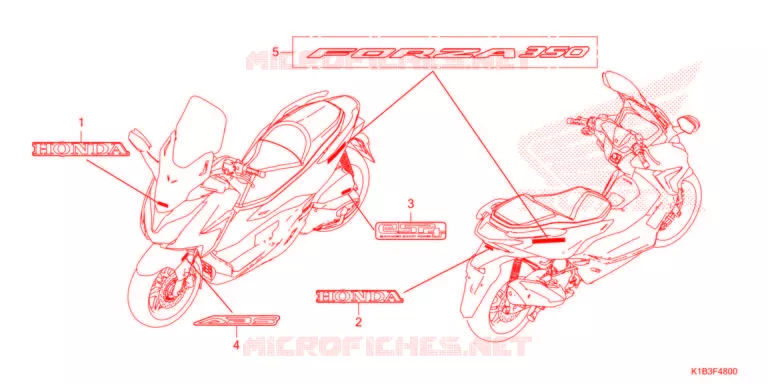 AUTOCOLLANTS Honda SCOOTER 350 FORZA 2021  NSS350AM