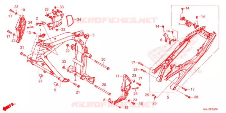 CADRE Honda MOTO 1000 CB 2021  CB1000RAM_BE