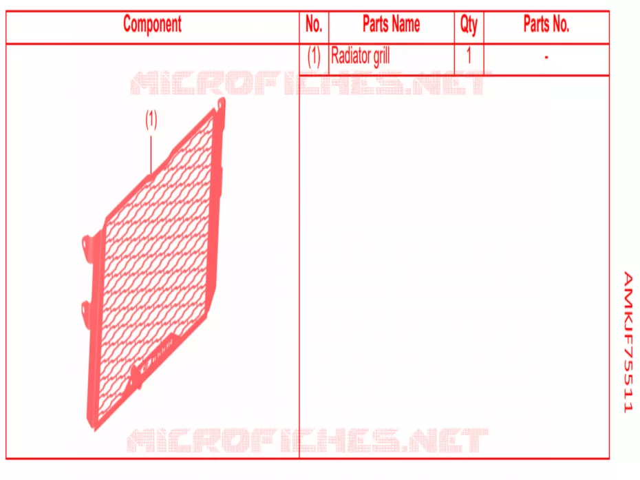 KIT,RADIATOR GRILL Honda MOTO 1000 CB 2021  CB1000RAM_BE