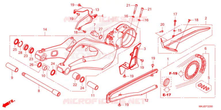 BRAS OSCILLANT Honda MOTO 1000 CB 2021  CB1000RAM_BE